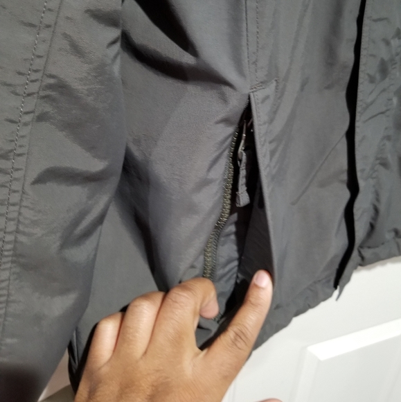 Men's The Outfitters by Lands' End Charcoal Gray Fleece Lined Jacket Coat Large - Picture 7 of 15